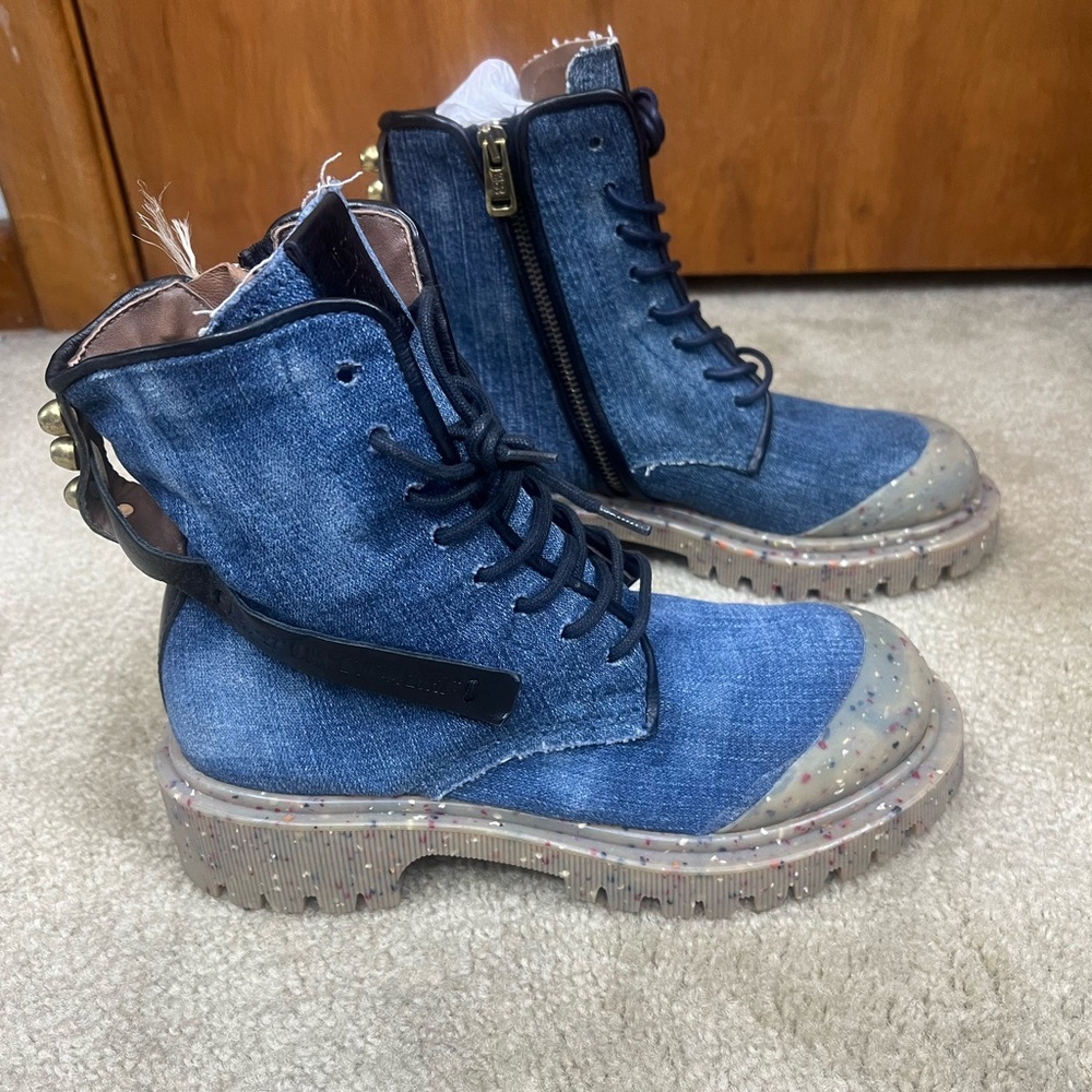 A.S.98 Upcycled Denim Boots EU37 US 7-7.5 NEW